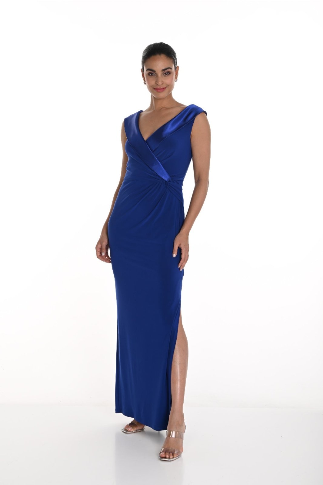 Sapphire Ruched Waist Maxi Dress