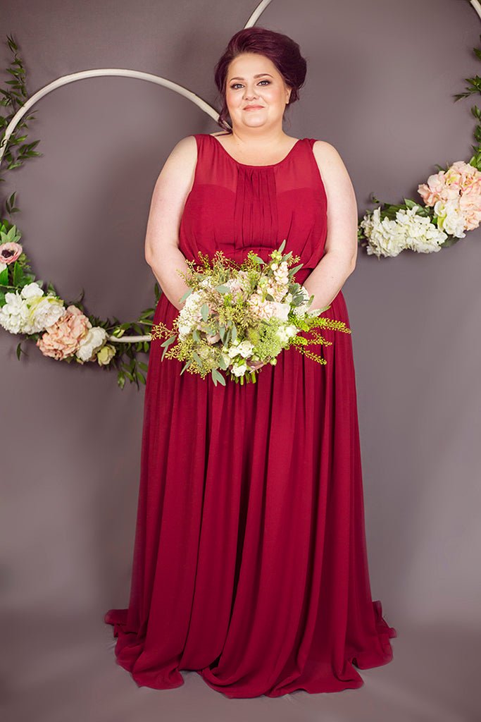 Bridesmaid dresses burgundy plus size best sale