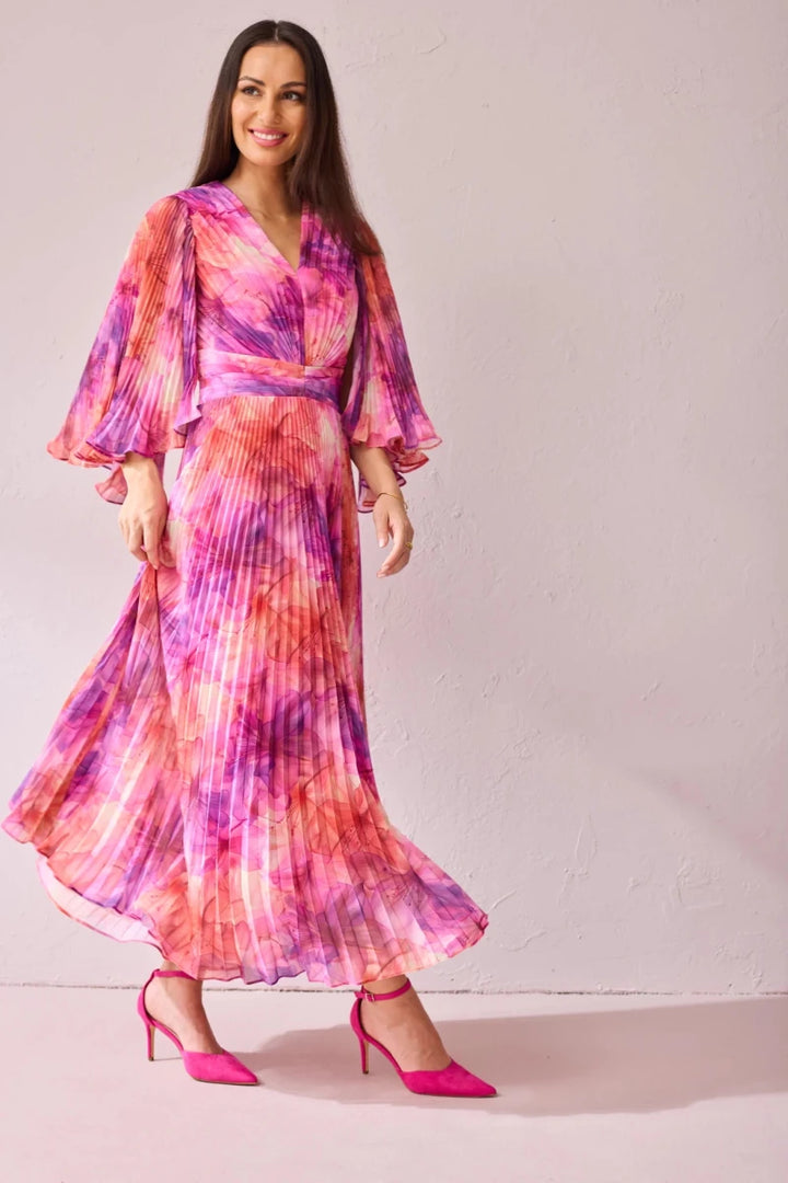 Samantha Jane Alice Pleated Dress mother of the bride dress in Multi