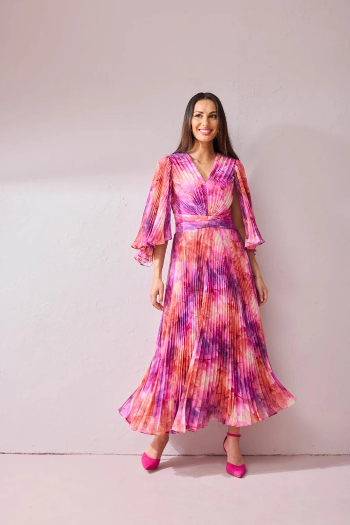 Samantha Jane Alice Pleated Dress mother of the bride dress in Multi