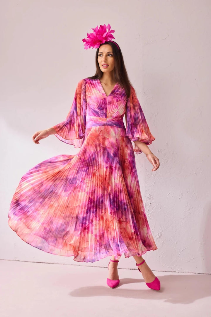 Samantha Jane Alice Pleated Dress mother of the bride dress in Multi