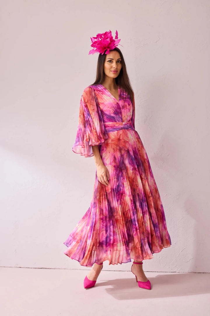 Samantha Jane Alice Pleated Dress mother of the bride dress in Multi