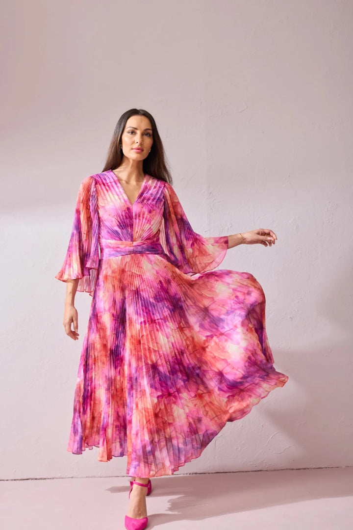 Samantha Jane Alice Pleated Dress mother of the bride dress in Multi