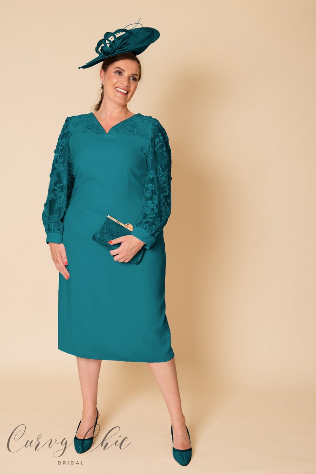 Belle Dress | Teal - Curvy Chic Boutique