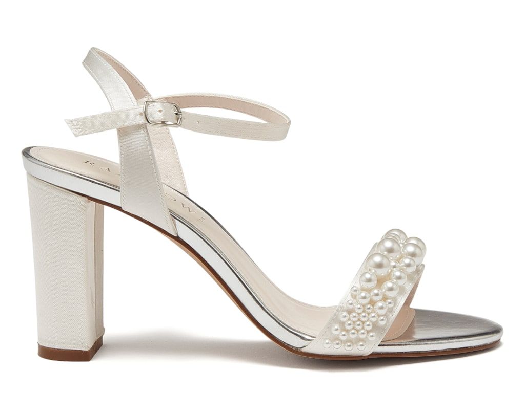 Clara Ivory Pearl Bridal Sandals | Rainbow Club Shoes - Curvy Chic Boutique