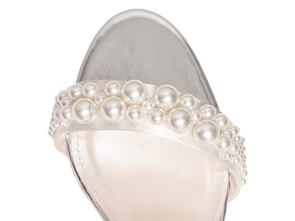 Clara Ivory Pearl Bridal Sandals | Rainbow Club Shoes - Curvy Chic Boutique