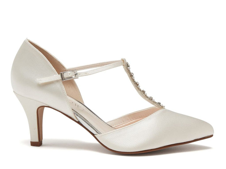 Cordellia Ivory Satin Heels | Rainbow Club Shoes - Curvy Chic Boutique