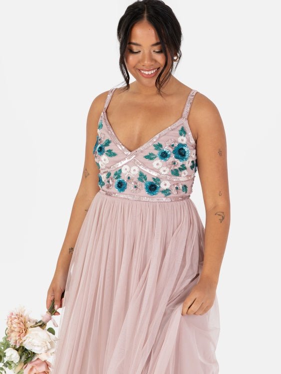 Maya Floral Embellished Cami Maxi Dress