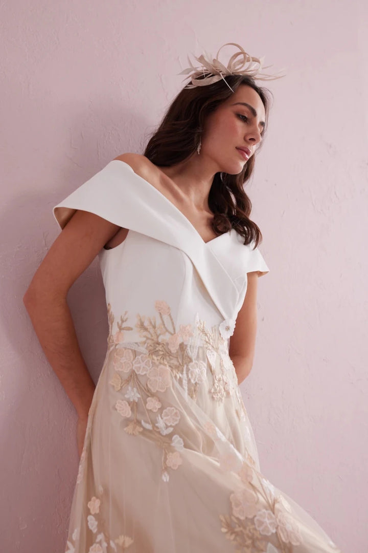 Olivia dress in Cream/Gold | Samantha Jane Samantha Jane | Rebecca James (formerly Curvy Chic Boutique) Belfast