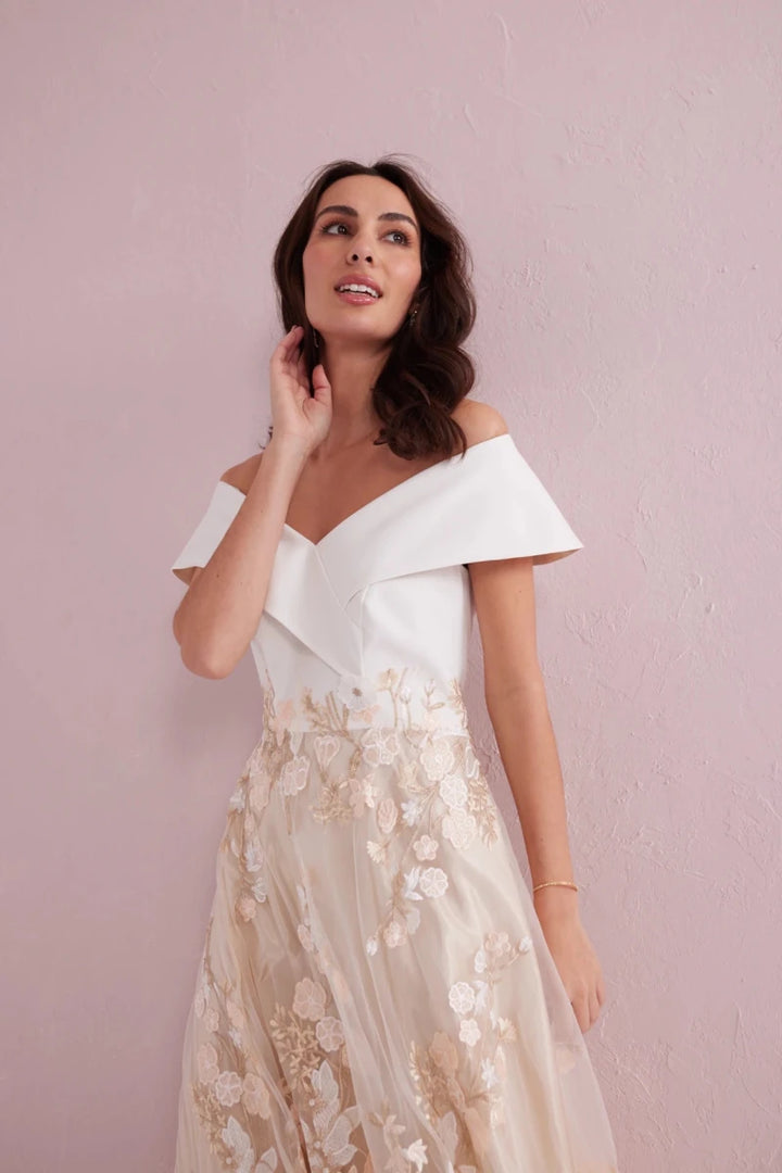 Olivia dress in Cream/Gold | Samantha Jane Samantha Jane | Rebecca James (formerly Curvy Chic Boutique) Belfast