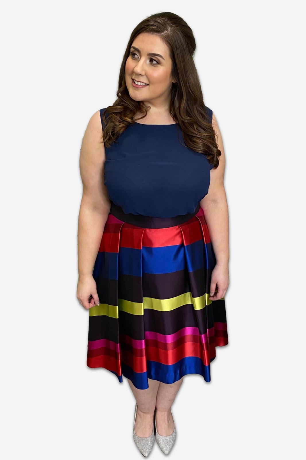 Plus Size Colour Block Plus Size Skirt - Curvy Chic Boutique