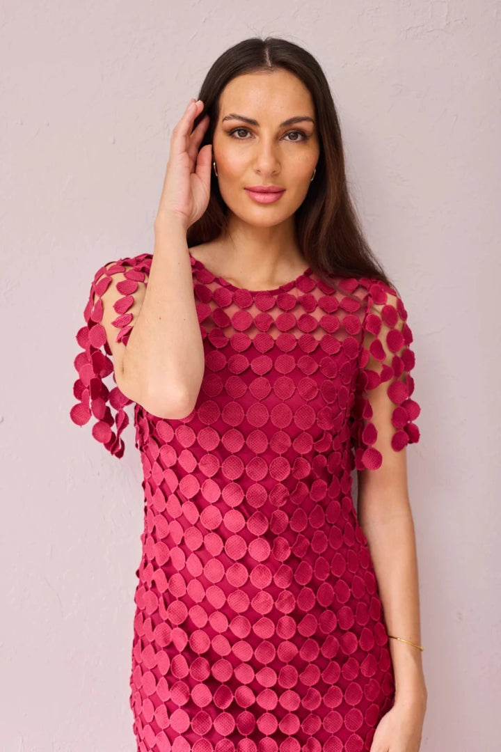 Sammi Midi Dress in Raspberry | Samantha Jane Samantha Jane | Rebecca James (formerly Curvy Chic Boutique) Belfast