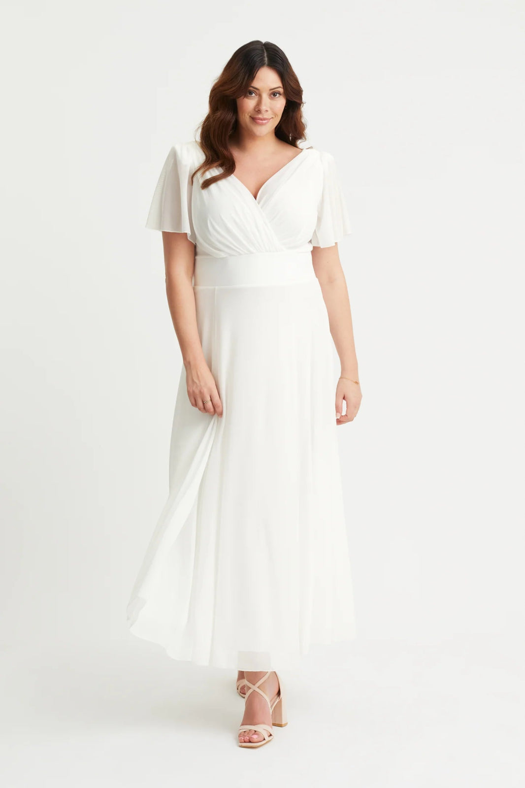 Elegant white dresses plus size best sale