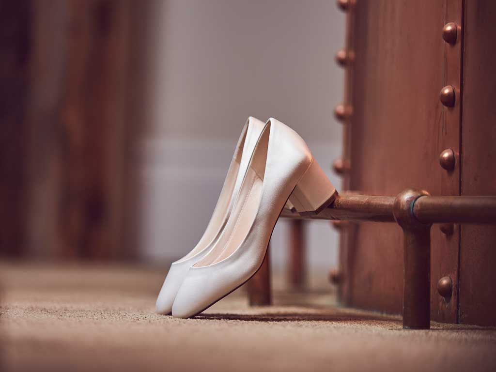 Serenity Ivory Satin Block Heels | Rainbow Club Shoes - Curvy Chic Boutique