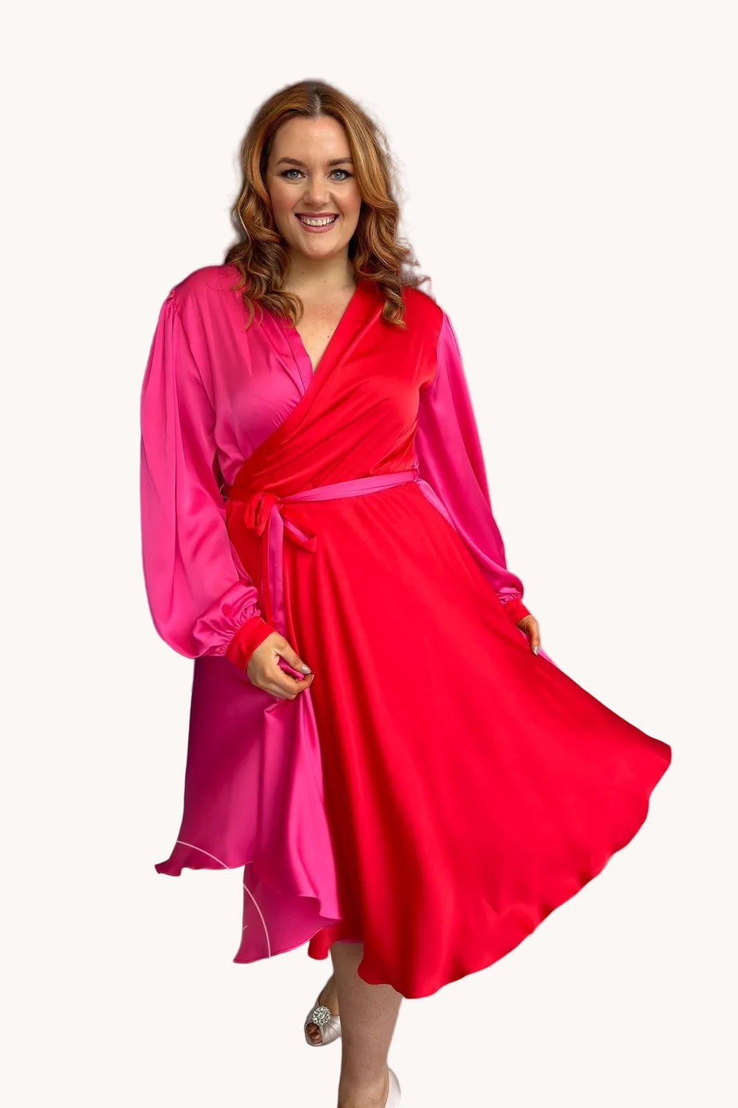 knee length dresses for ladies Abigail Silk Jersey Midi Wrap Dress – Diane von Furstenberg main image 1