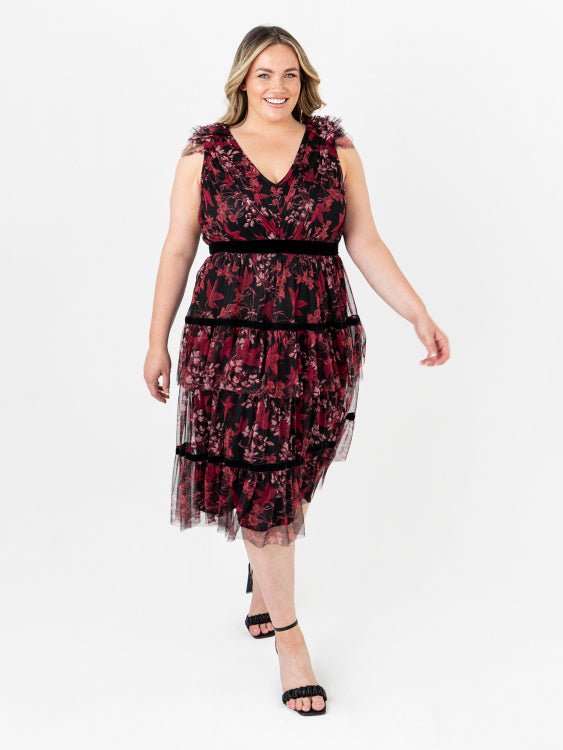 Anaya With Love Recycled Floral Midi Dress - Curvy Chic Boutique