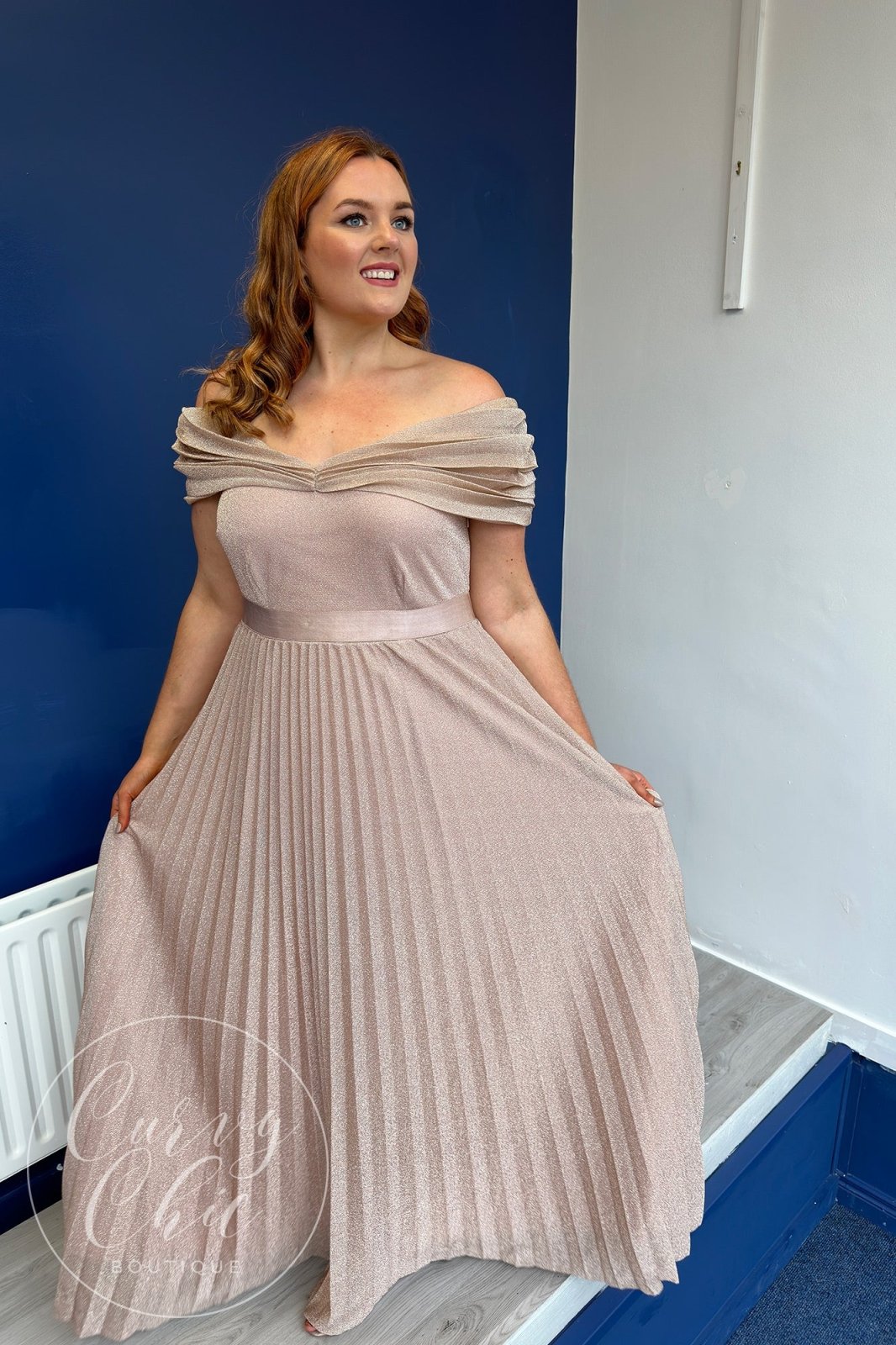 Plus size off the shoulder maxi dress Outlet