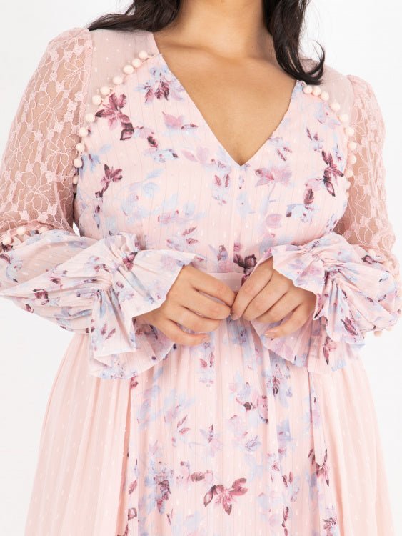 Lovedrobe Luxe Pink Floral Maxi Dress - Curvy Chic Boutique