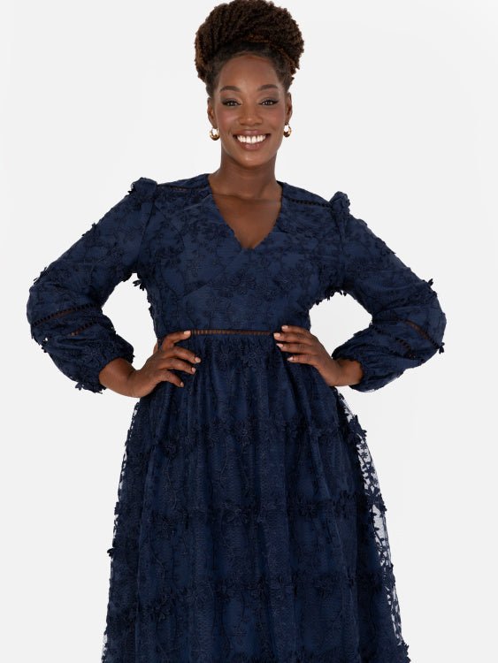 Plus size hotsell navy midi dress