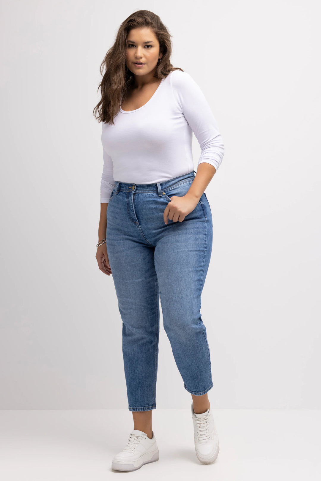 Plus Size Denim Mom Jeans Curvy Chic Boutique