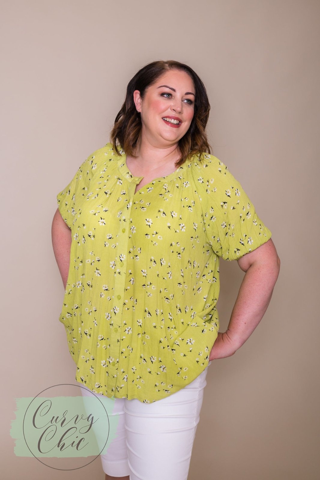 White Plus Size Stretch Long Shorts - Curvy Chic Boutique